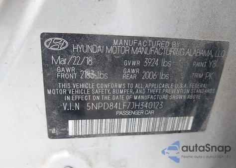 2018 Hyundai Elantra Value Edition из США, поврежденный, VIN 5NPD84LF7JH340123